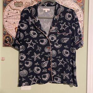 PJ Salvage S/S Buttondown Top